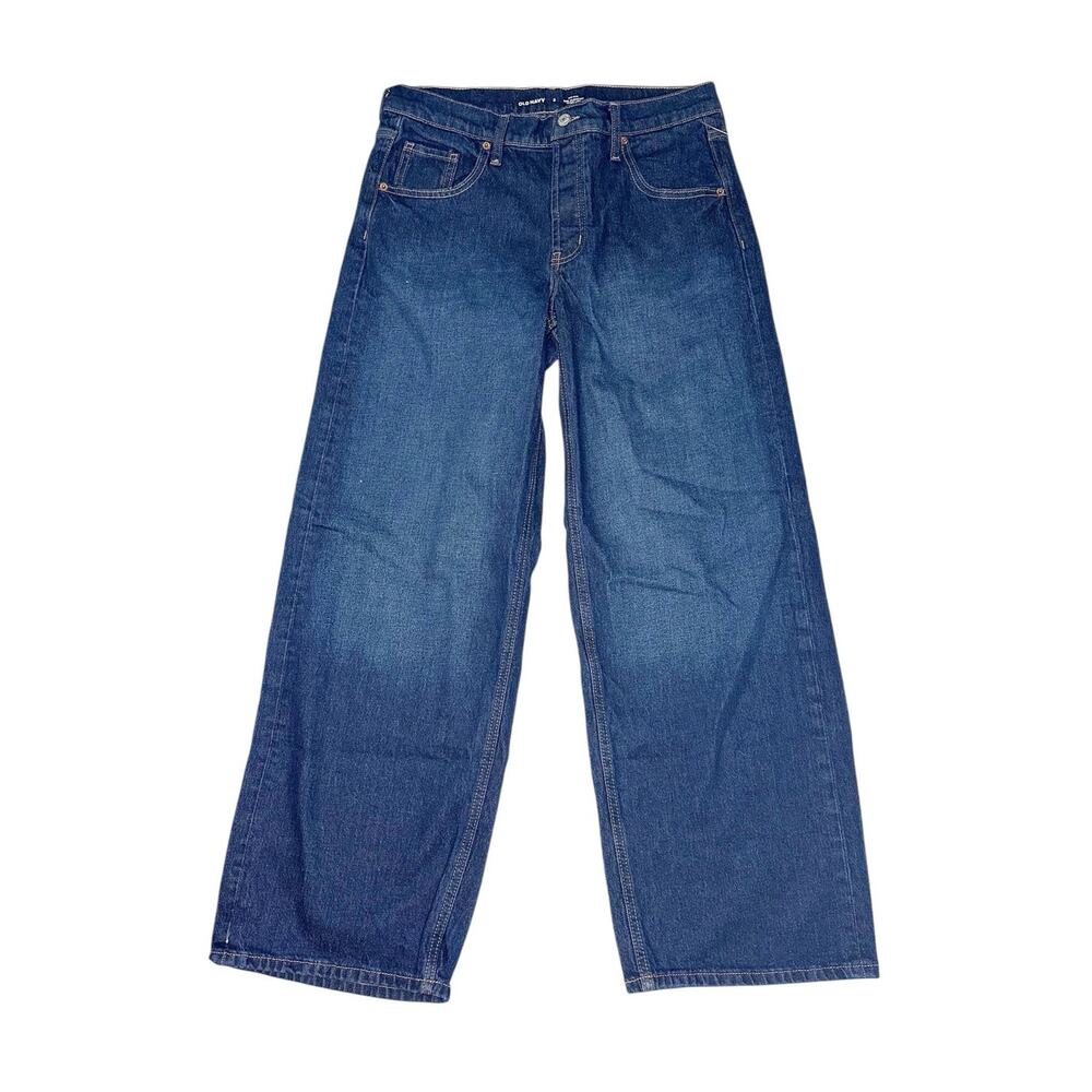 NWT Old Navy Mid-Rise Slouchy Wide Leg Jeans Size 2